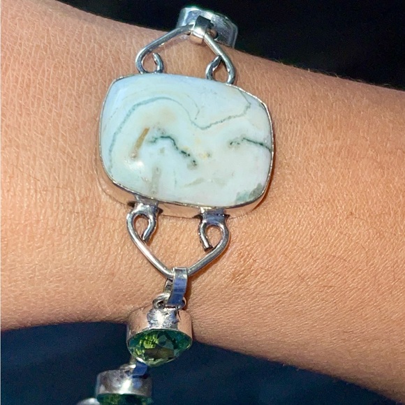 Dendritic Tree Agate Bracelet 7 1/2”- 8” - Picture 4 of 12